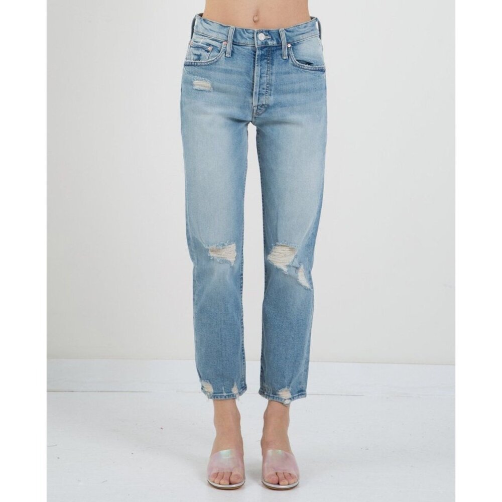 Mother Superior TOMCAT THE CONFESSION High-Rise Destroyed Cropped Jeans Sz 25 - Picture 3 of 16